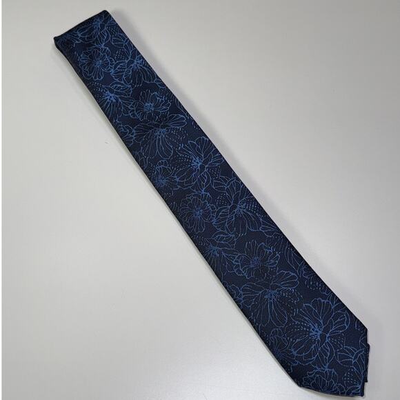 Bar III Men's Dermott Floral Tie black/blue - Picture 2 of 7